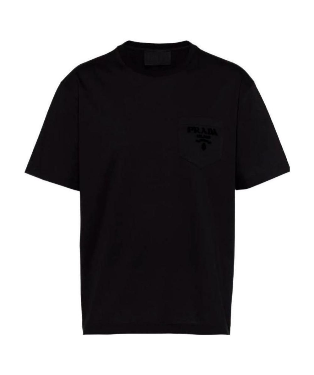 Prada普拉达男士黑色徽标T恤 UJN7871Z53S221