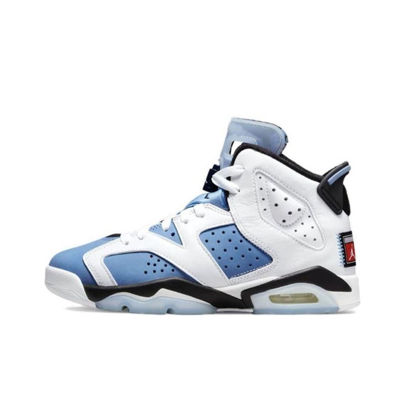 Air Jordan 6 AJ6 白蓝大学蓝北卡UNC 高帮球鞋女款384665-410_韩国-洋码头