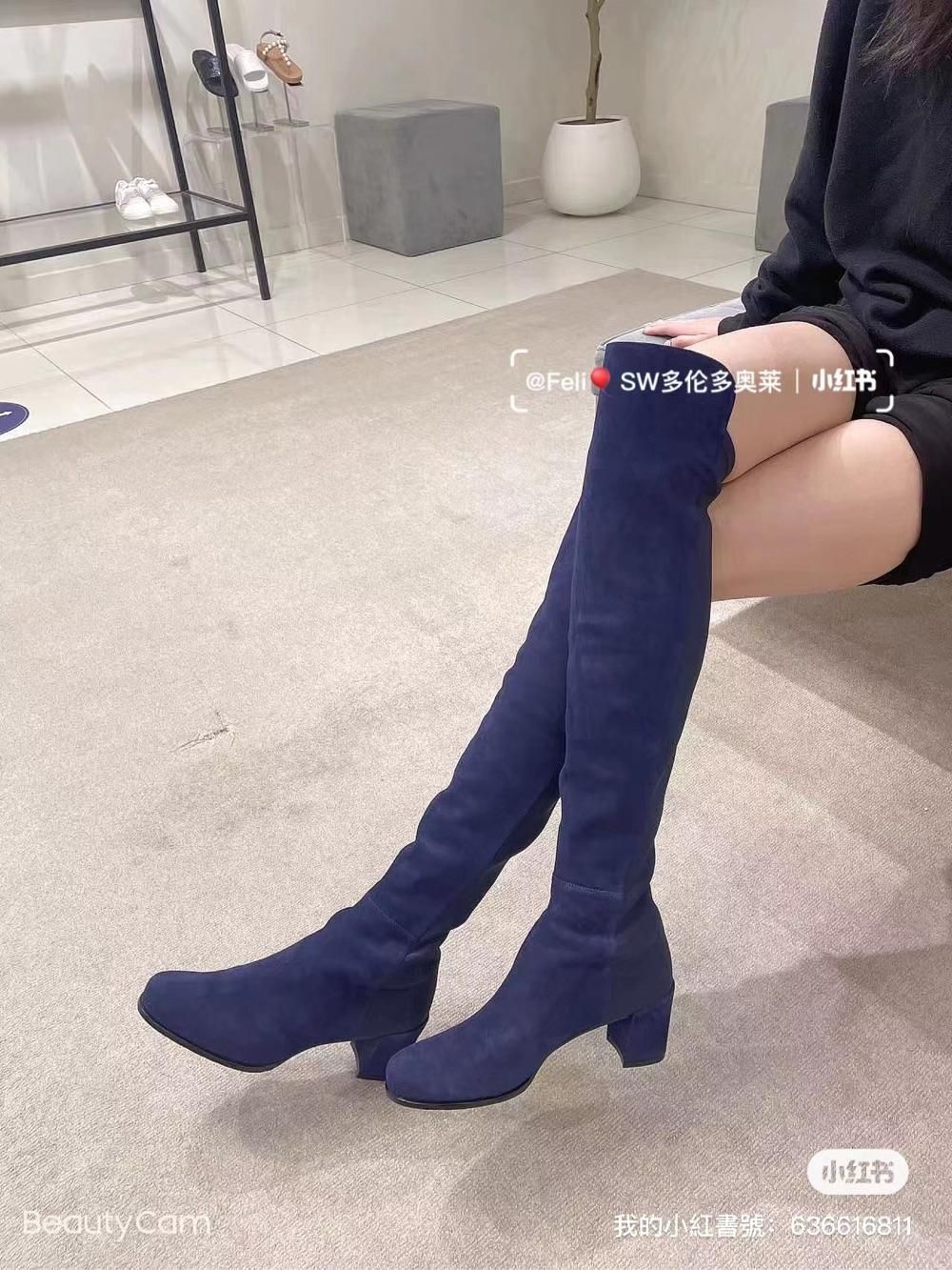 直邮加拿大正品SW Stuart Weitzman 5050Block 经典过膝靴女靴子_加拿大