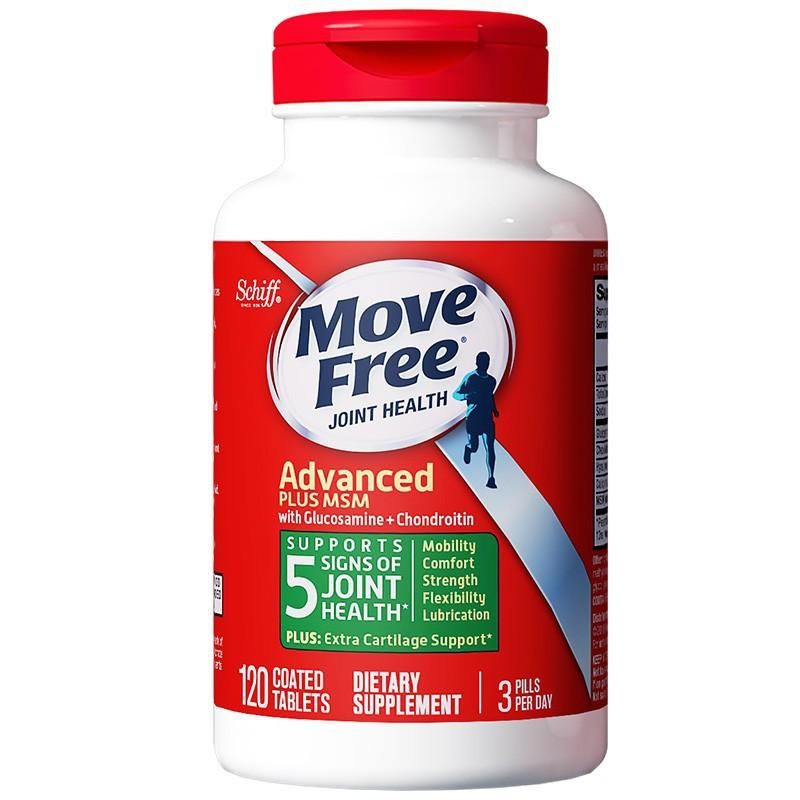 MoveFree益节氨糖维骨力补氨糖绿瓶120粒软骨素钙关节