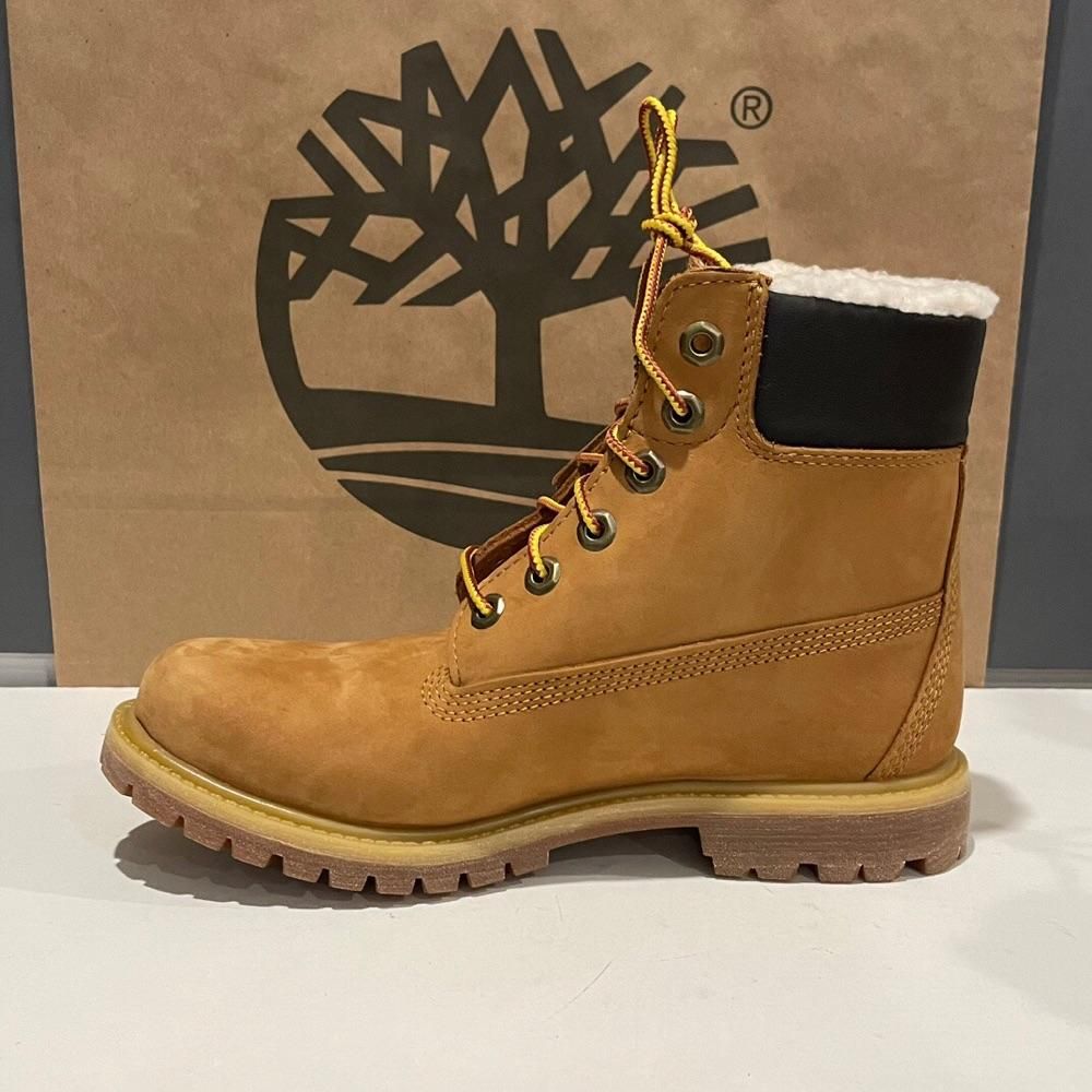 Timberland添柏岚TBL-231天木兰女生大黄靴7.5cm跟高筒靴马丁靴_美国-洋码头