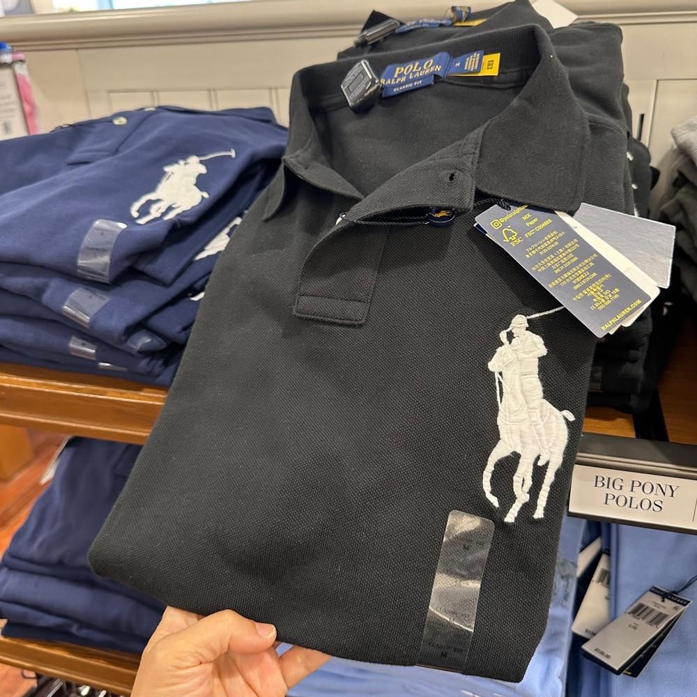 Ralph Lauren Polo衫拉夫劳伦大马标短袖立领网格面料Classic _加拿大