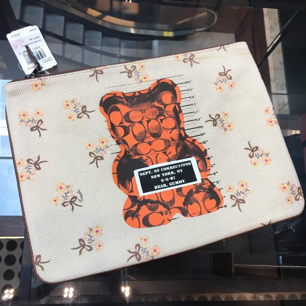 年中特价清仓coach蔻驰女士gummy小熊限量精品款大手包女包