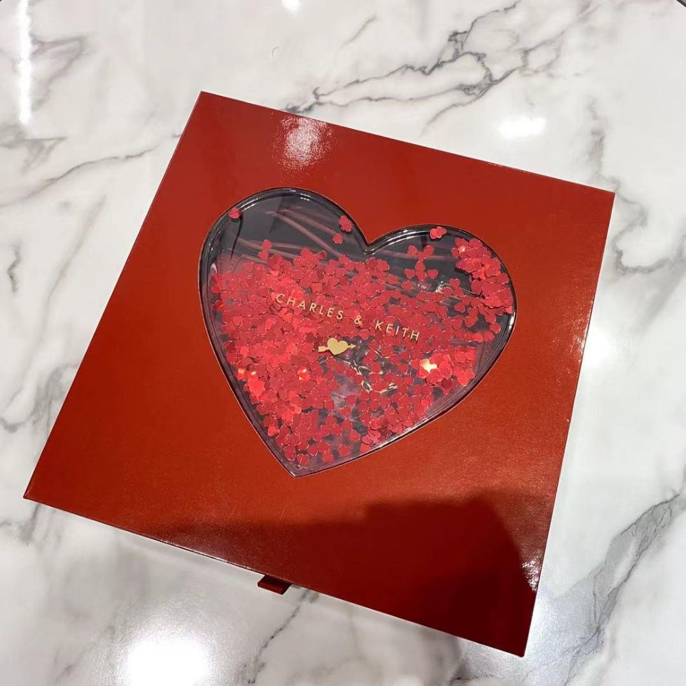 正品小charleskeith女包小ck女士爱心七夕限定礼盒单肩斜挎包