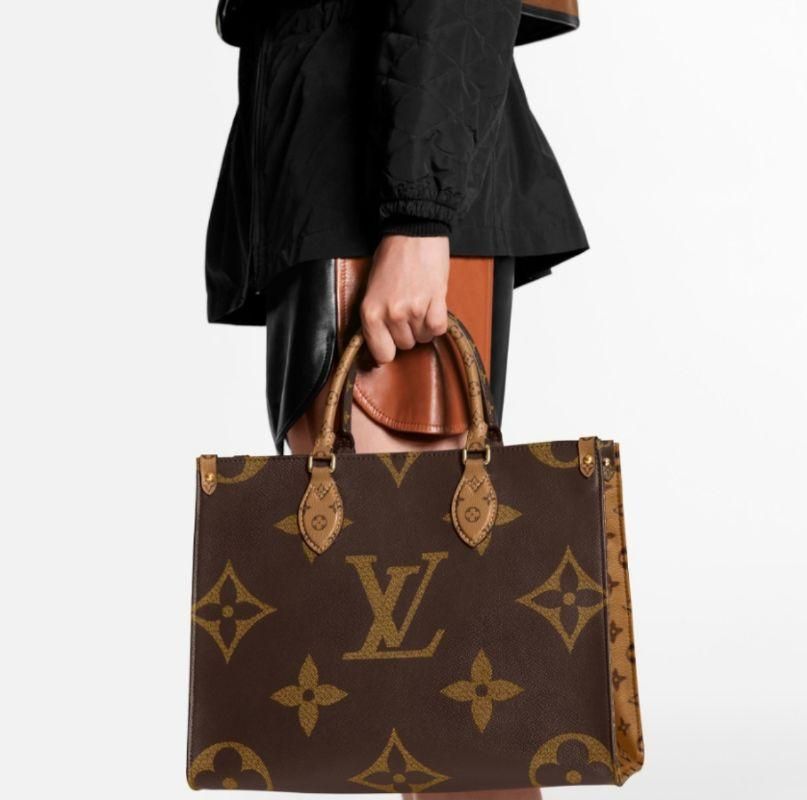 现货速发lvlouisvuitton涂层帆布托特单肩双面手提包购物袋