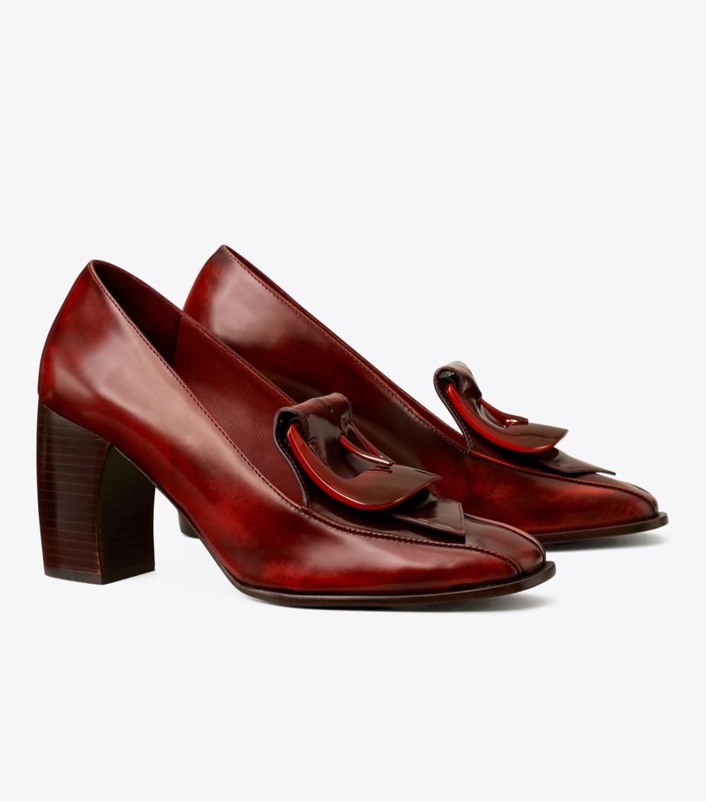 美国正品直邮toryburchtbbuckleheel粗跟气质时尚大方女单鞋