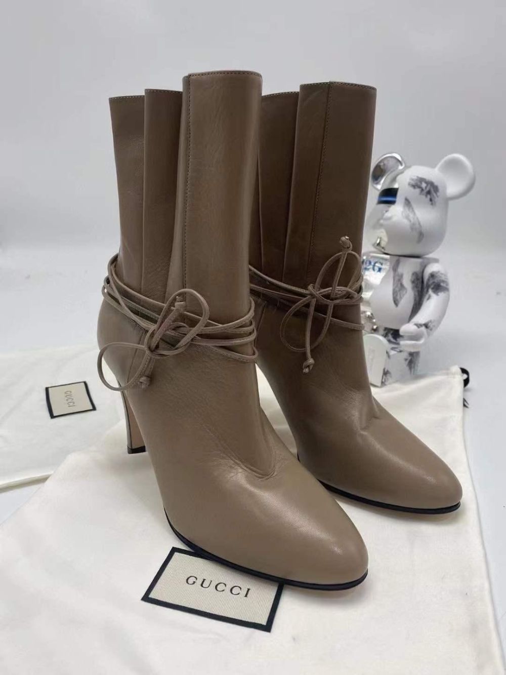 1224gucci古驰特价女鞋女士尖头高跟鞋中筒靴子37538码高10cm