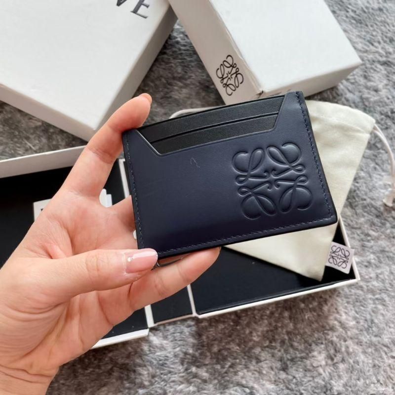 loewe罗意威压纹荔枝皮男士卡包黑色藏蓝色深蓝色三色可选