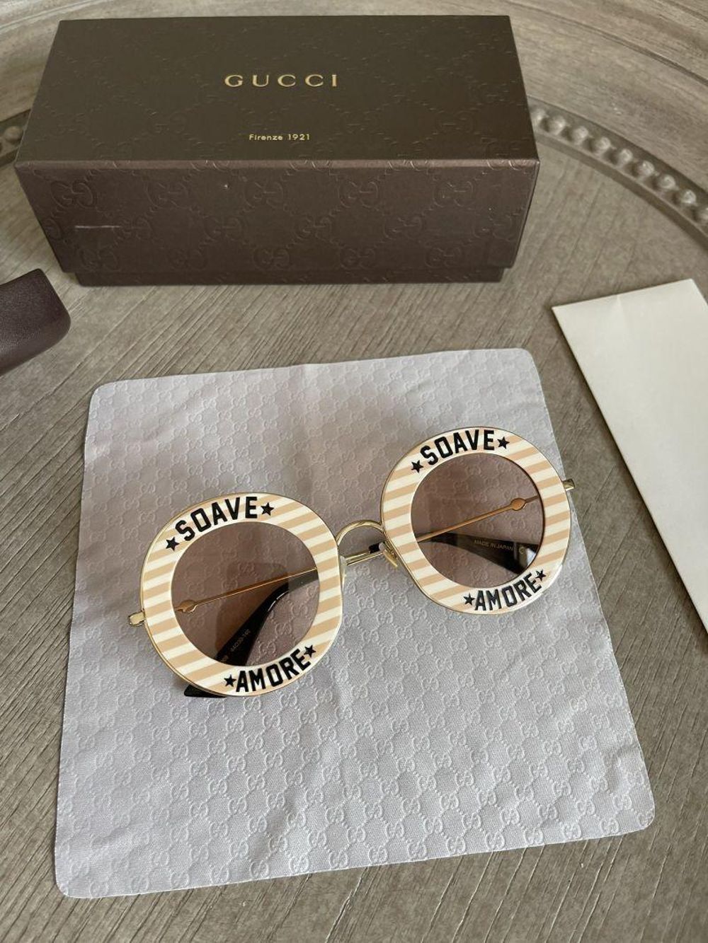 gucci古驰条纹字母复古女士墨镜太阳镜潮流百搭款