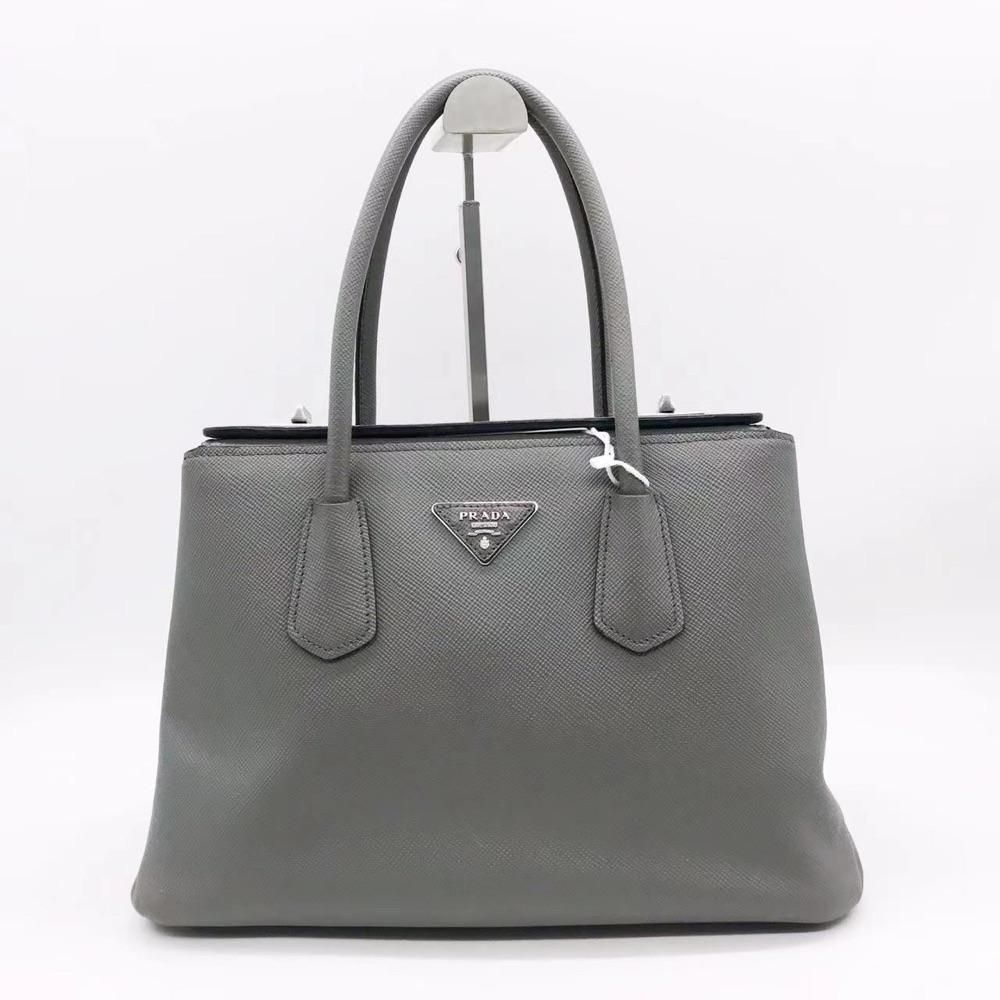 洋诚普拉达灰色手提包95新工价27000