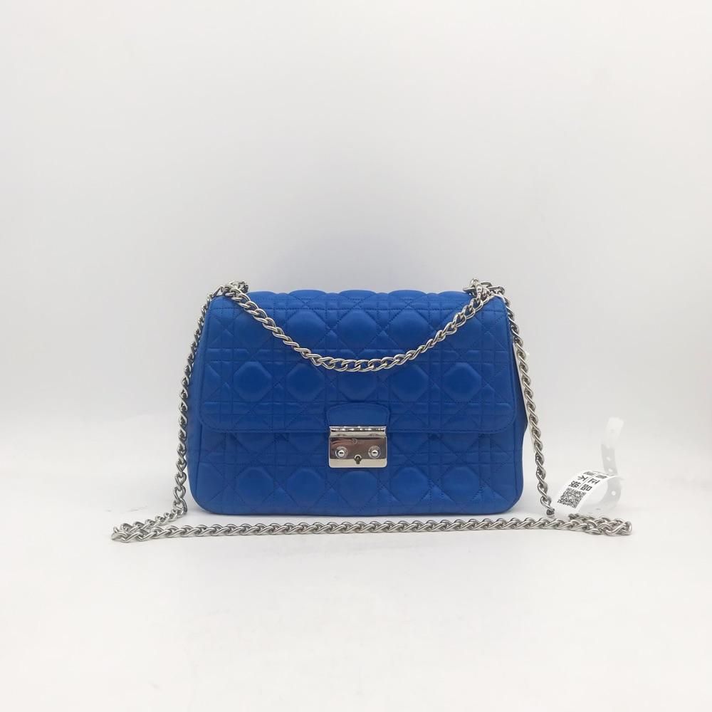 迪奥蓝色链条包 98新 公价35000